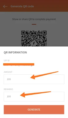 Freecharge generate QR code image