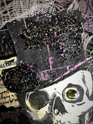 Sara Emily Barker https://sarascloset1.blogspot.com/2018/10/a-gleam-in-his-eye.html A Gleam In His Eye Tim Holtz Stampers Anonymous Sizzix Alterations Halloween Card 6