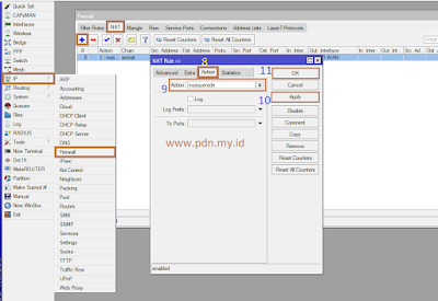 Tutorial Setting Firewall NAT Masquerade di Router Mikrotik