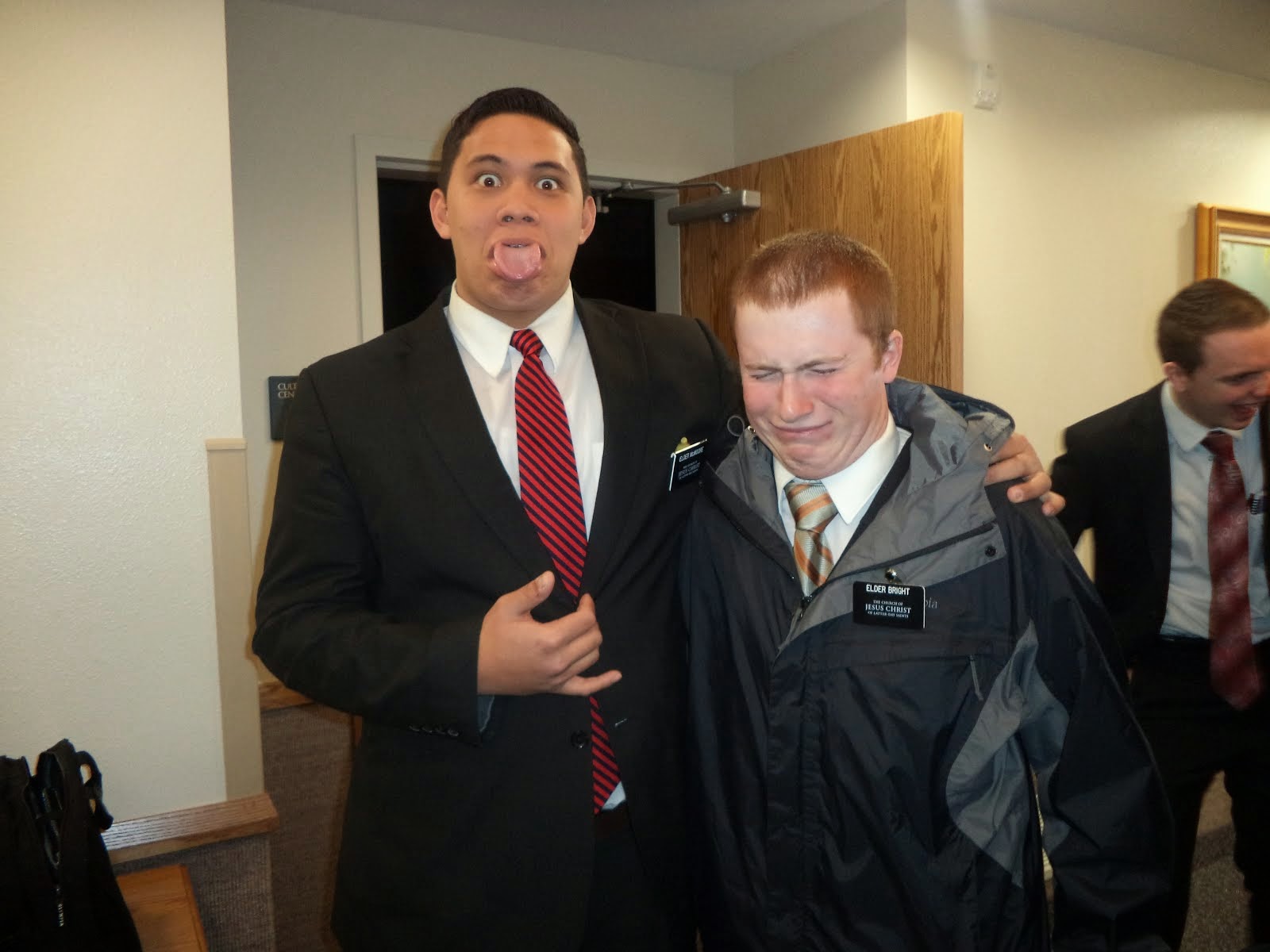 Pukana with Elder Bright