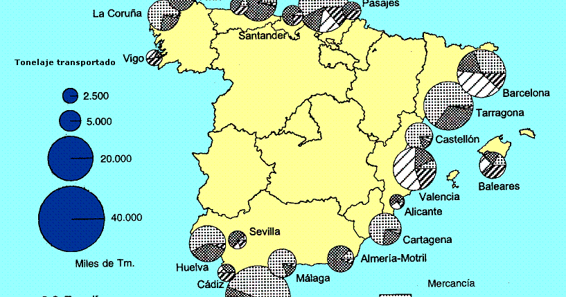 Resultado de imagen de mapa puertos españa