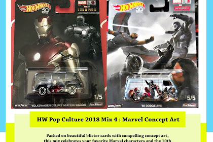 Hot Wheel Pop Culture 2018 Mix 4 : Marvel Concept Art