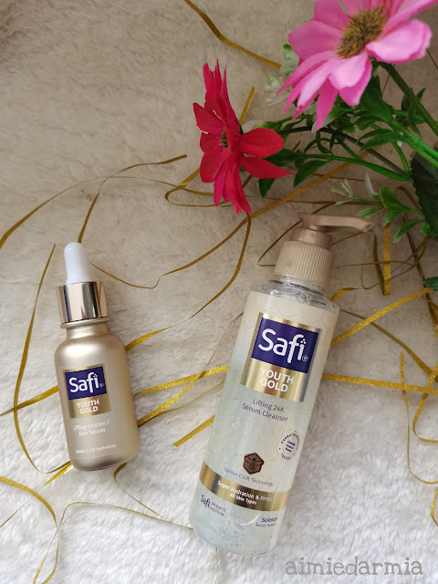 SAFI YOUTH GOLD LIFTING GOLDEN C DUO SERUM TAMPIL UNTUK KULIT WAJAH LEBIH RUNCING DAN TIRUS