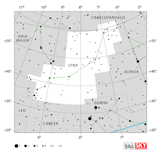 IAU: Карта на съзвездието Рис | Lynx