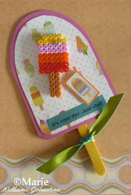 Free template to make an easy popsicle shaped handmade card