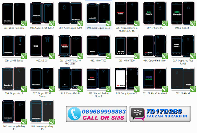 List Pola Cutting HP Update Oktober 2015 - Jual Pola Garskin Murah