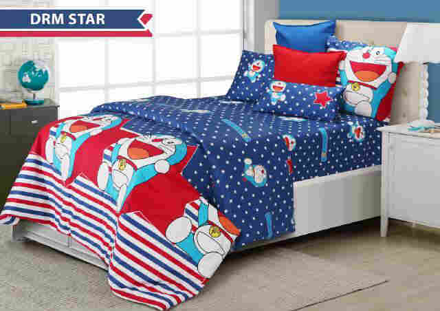 Sprei Anak Motif Doraemon Biru