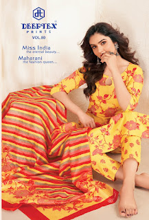 Deeptex Miss India vol 80 Cotton dress