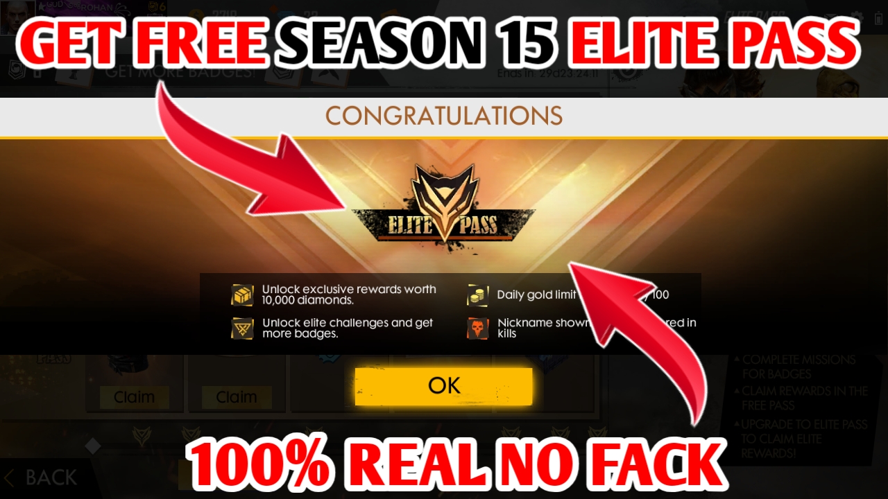 How To Get Free Elite Pass In Free Fire Game 100 Real No Hack No Fack King Of Game King Of Game