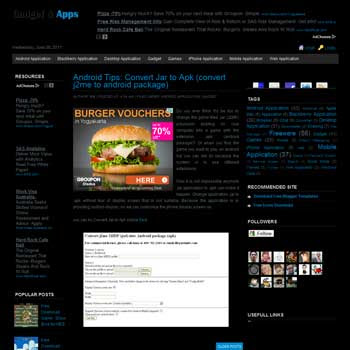 Black Clean Ads Ready Blogger Template. template ads ready for blogger