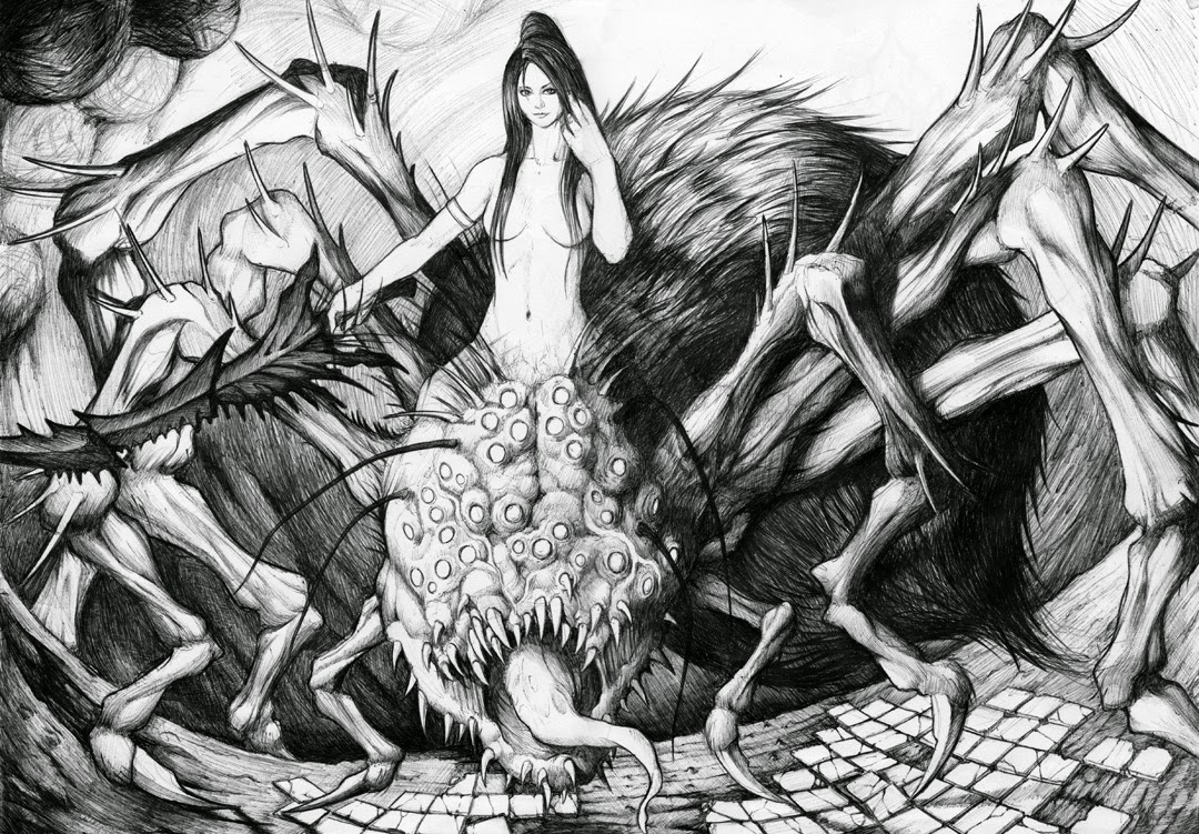 Art Of George Dark Souls Crossbreed Priscilla And Quelaag