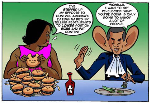 andrew breitbart michelle obama cartoon. Andrew Breitbart posts a Tacky