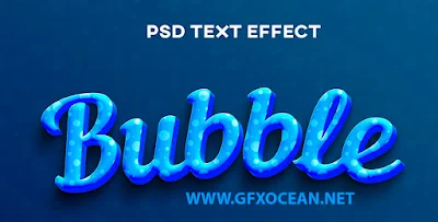 3D Bubble text effect  Mockup Template GFXOCEAN