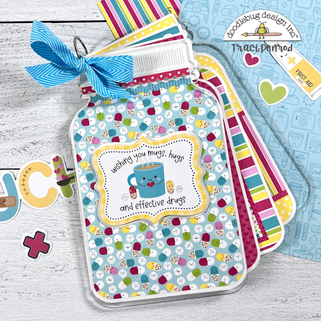 Jar Shaped Medical themed scrapbook by Artsy Albums