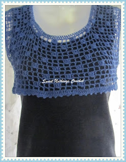 Pop Corn top or Yoke -  a free crochet pattern from Sweet Nothings Crochet