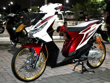 Motor Rakitan Modifikasi  Knalpot Beat  Fi 