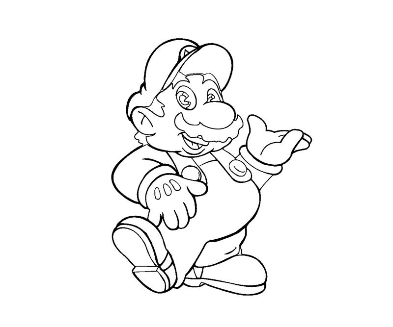 Printable Super Mario 9 Coloring Page