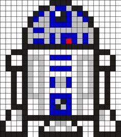 R2D2 Pixel Art Pattern