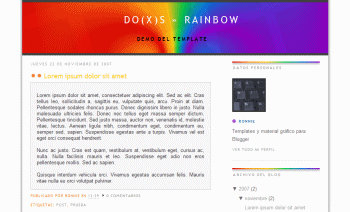 blogger template, rainbow, blogger