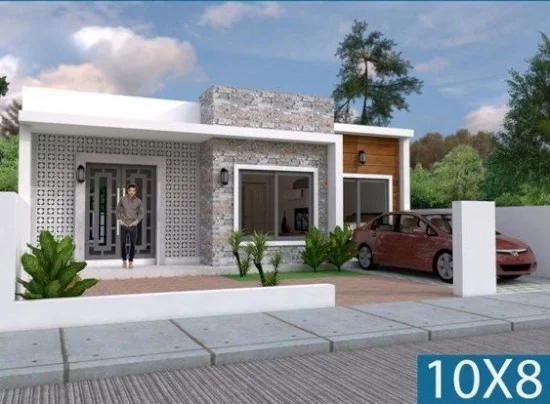 Desain inspiratif rumah minimalis atap datar 1 lantai