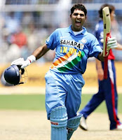 Yuvaraj Scored second continous hundred in the ODI series against England, his tenth in ODI