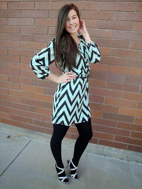 chevron, mint chevron, jcpenney, jcpenneys, jcpenneys dress, chevron dress, mint chevron dress, heels