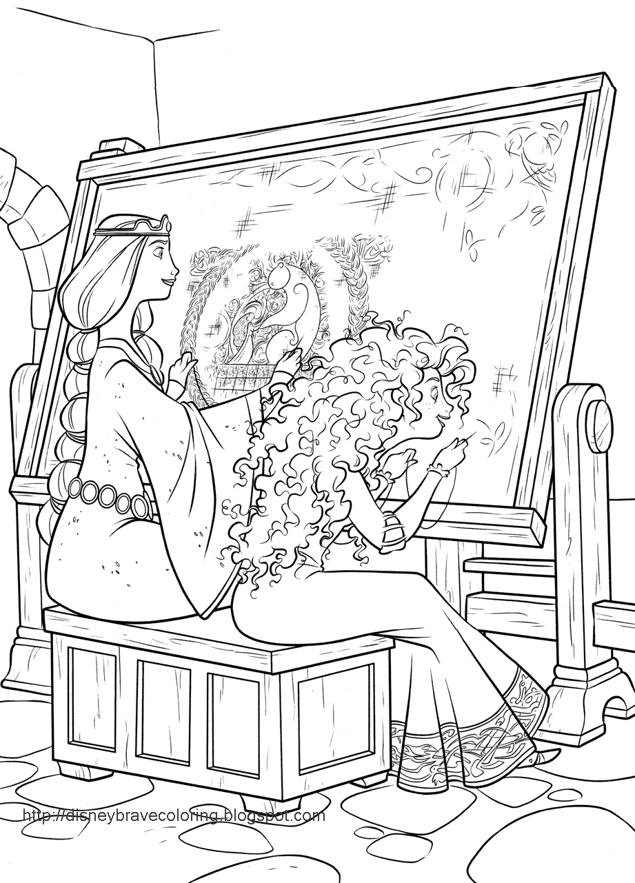 PRINCESS COLORING PAGES