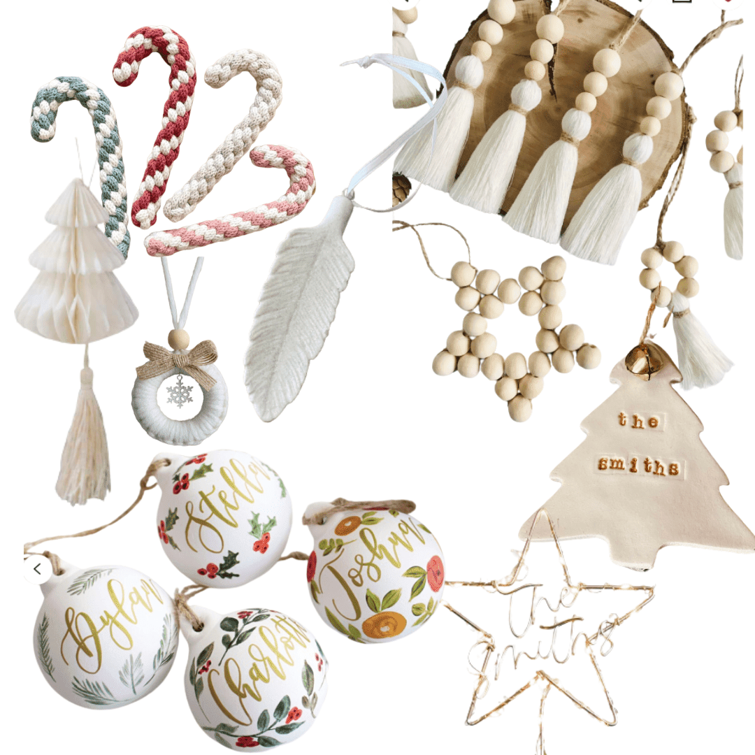 Christmas decorations from small businesses. Shop small for festive decor on Etsy. Handmade baubles, cushions, garlands, decorations and wreaths.