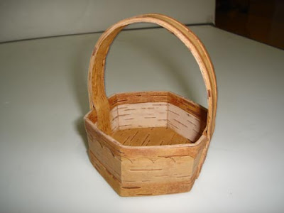 Unique Bark Crafts Small Basket
