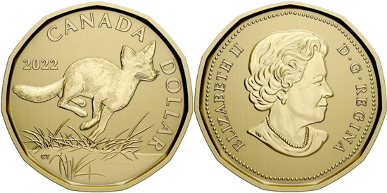Canada 1 dollar 2022 - Swift fox (Vulpes velox) - COIN