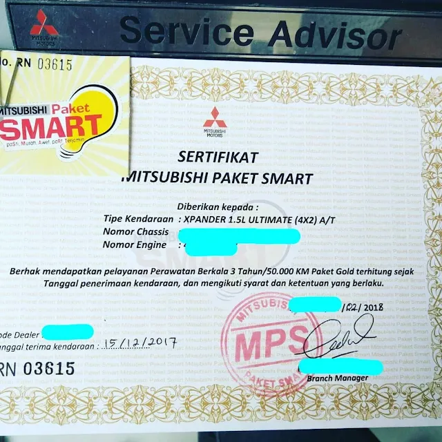 sertifikat paket smart xpander