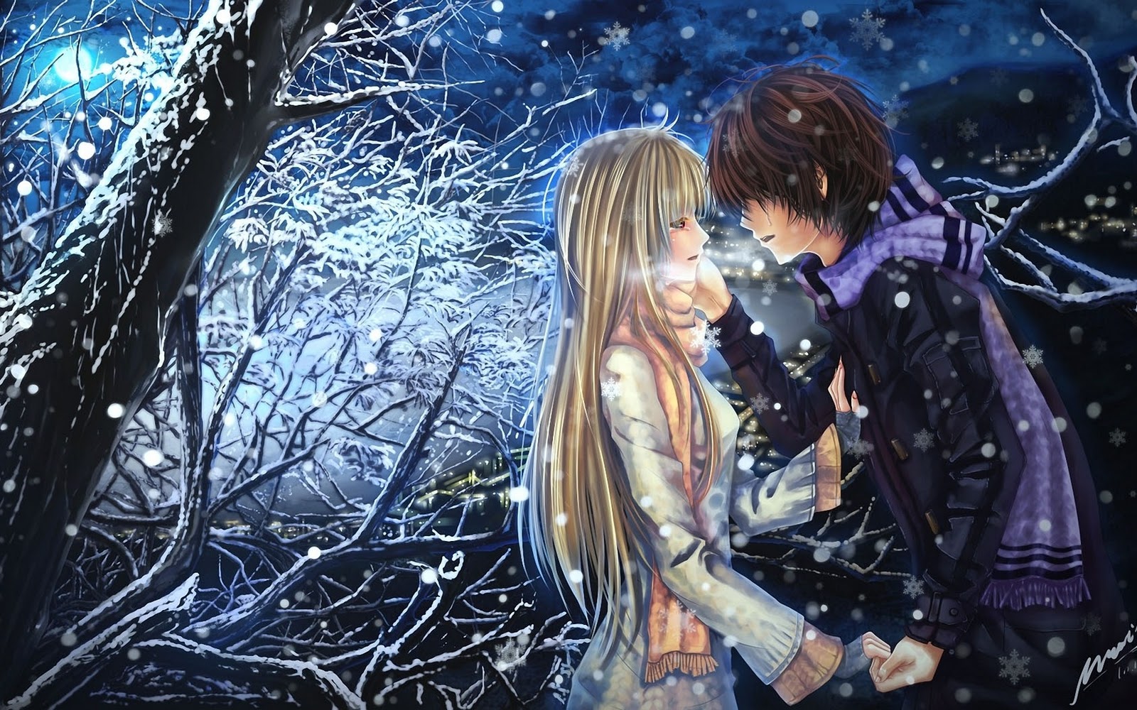  Anime  Boy  Girl Couple  In Love HD Wallpaper  Love 