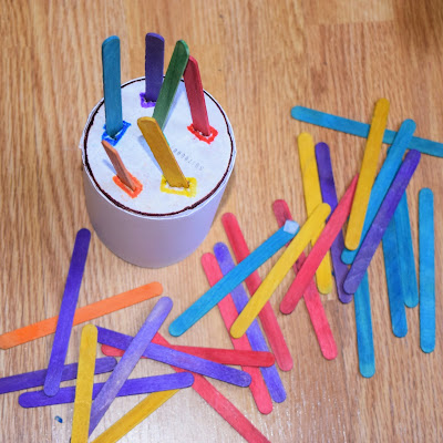 Color sorting activity for toddlers