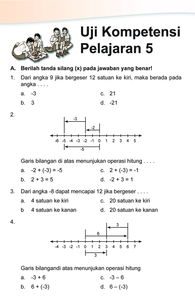 Berikut ini penulis sajikan Soal UlanganYang Di rangkum Bagi Pembaca   Kumpulan Soal Matematika: Soal Ulangan Harian Matematika Kelas 4 SD BabV Bilangan Bulat