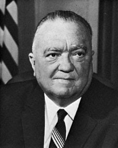 Fotografía real de J. Edgar Hoover, fundador del FBI