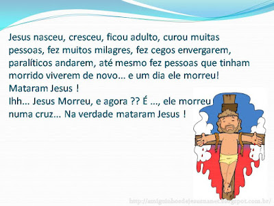 Jesus, a verdadeira páscoa- história infantil em slides