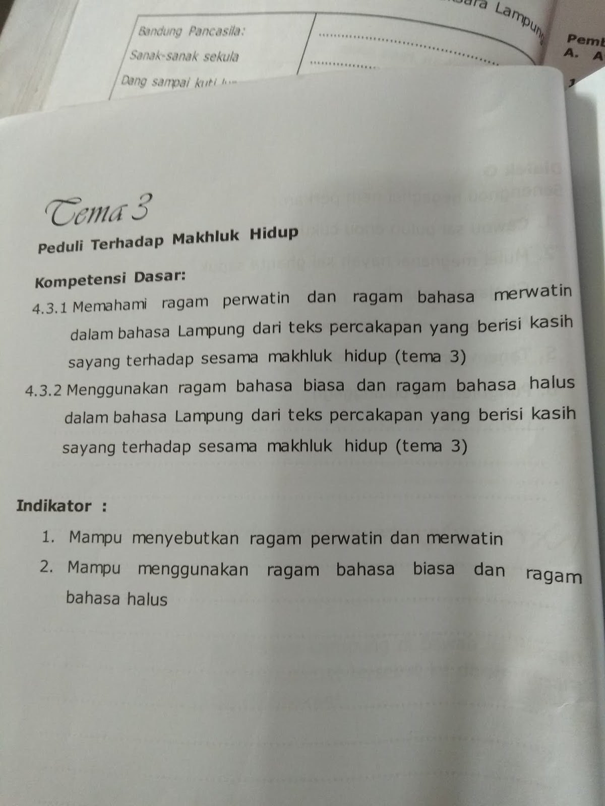 September 2022 Shinta Putrie Bahasa Lampung 