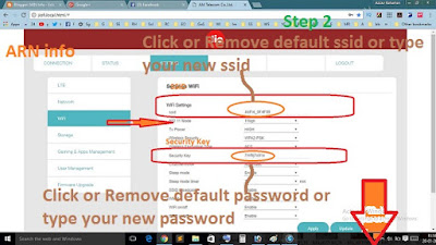 Change jiofi password