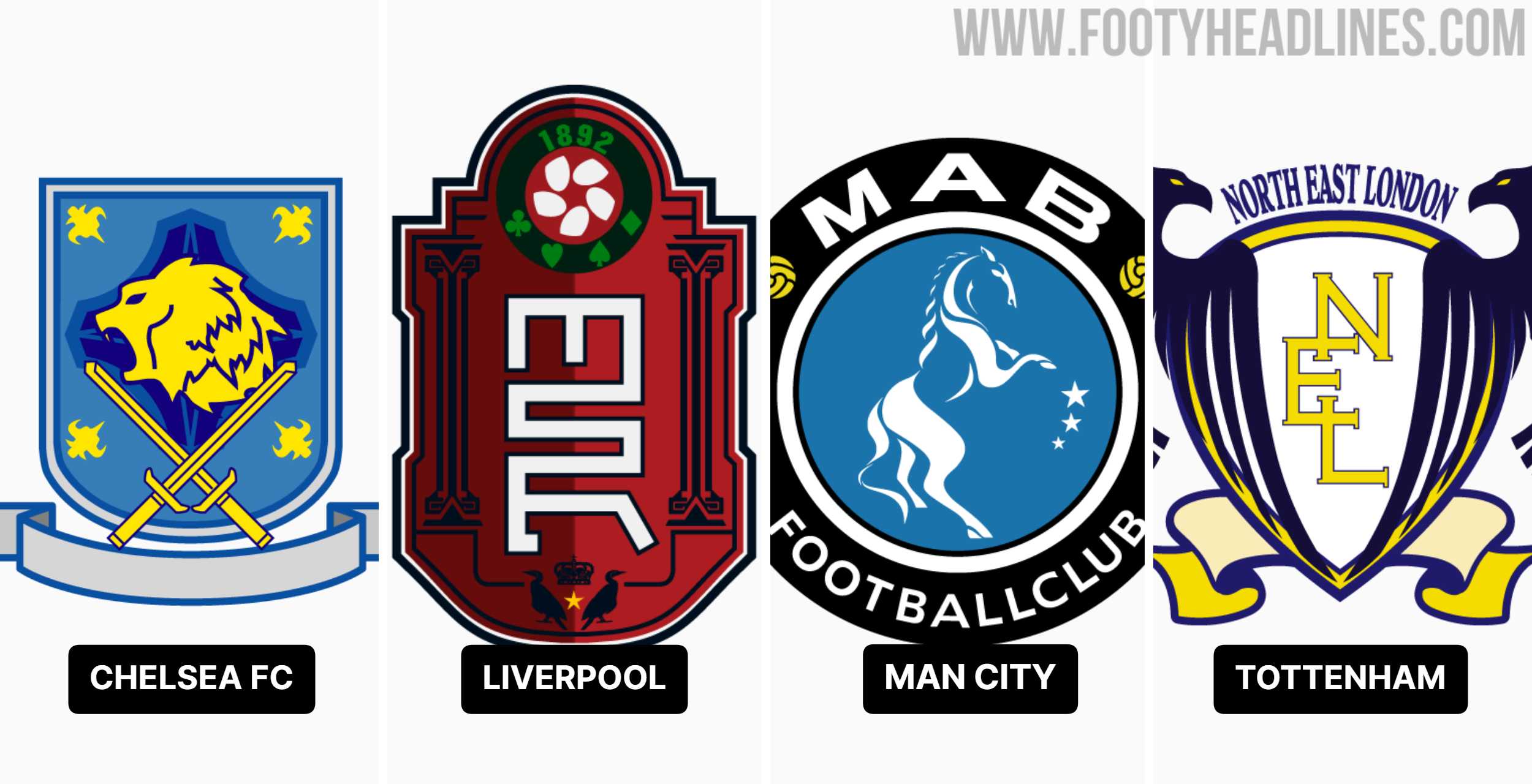 All the fake logos designed by Konami for the Premier League