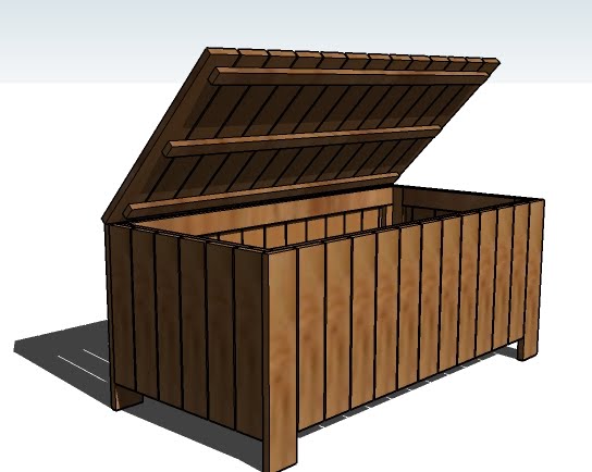 Outdoor Storage Bench from Fence Scraps