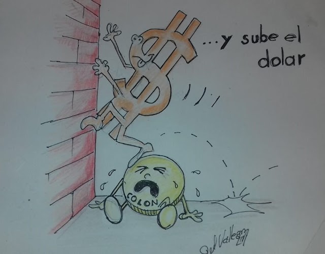 Caricatura de hoy:...y sigue subiendo el dólar