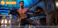 saurabh aka khalid [tiger shroff] in action with his eight pack abs body