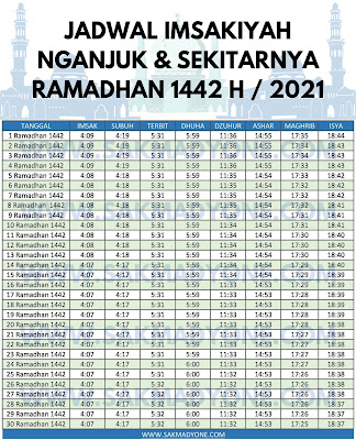 Jadwal imsakiyah ramadhan 2021 nganjuk