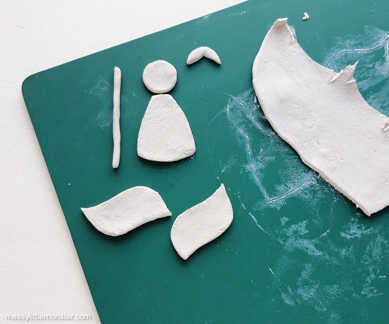 DIY angel ornaments made from clay