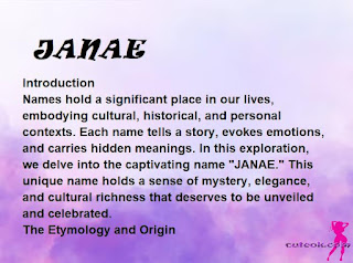 meaning of the name "JANAE"