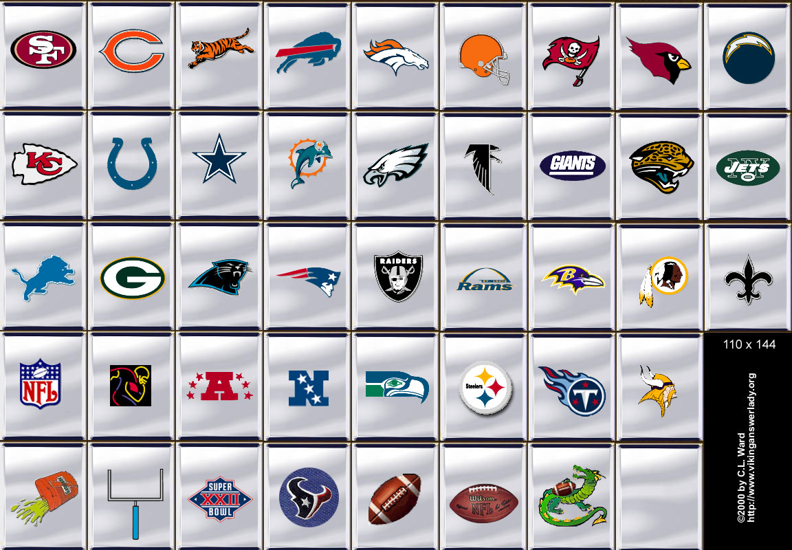 the NFL football logos: