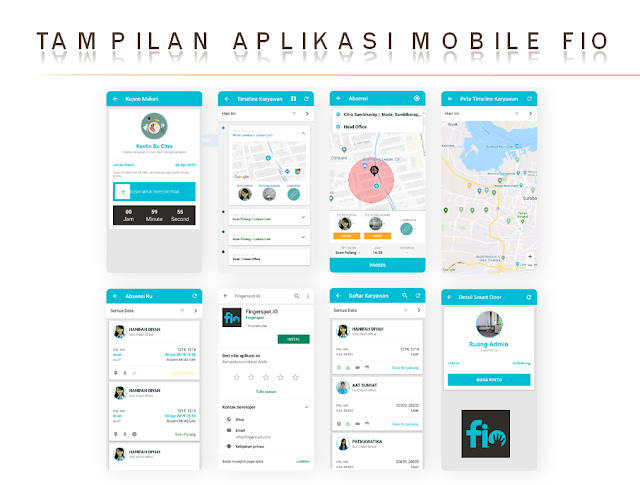 Sofware Absensi Kantor Lampung Utara | Tampilan APLIKASI MOBILE FIO | Sofware Absensi Kantor Lampung Timur