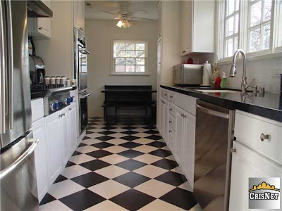 Vinyl Kitchen Tiles on Love Black And White Checkered Flooring