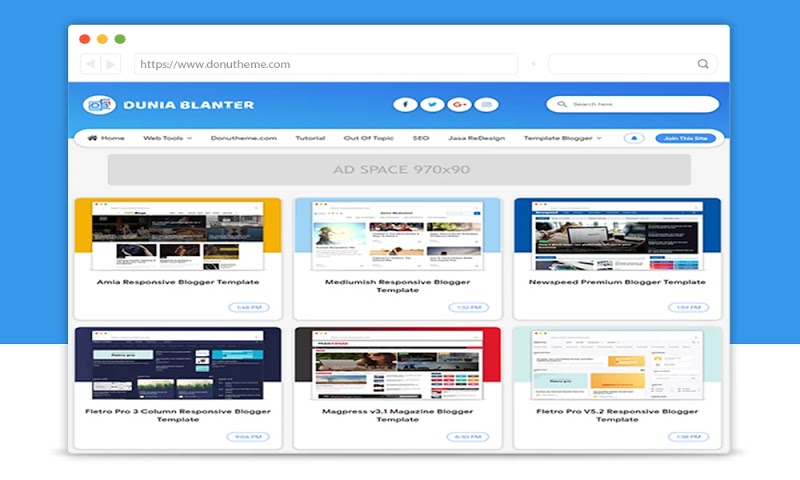 IDBlanter- Responsive and Premium Blogger Template Free Download