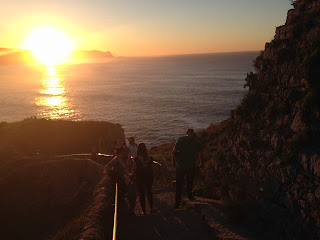 vistas desde los ultimos escalones, atardecer